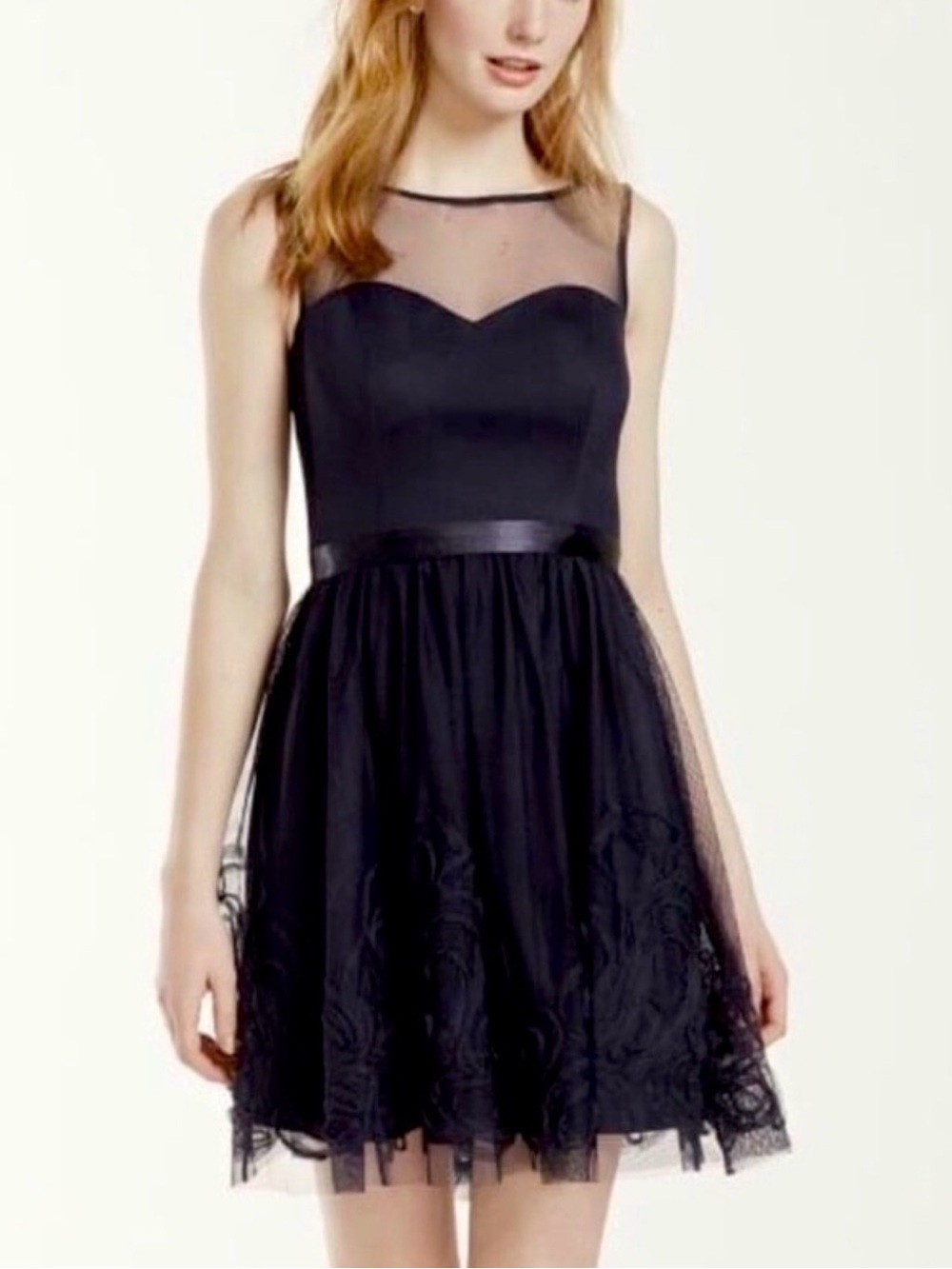Dark Blue Eliza J Fit and Flare Dress